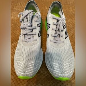 New Balance light Gray (silver)and Green Athletic Shoes with Mesh Design